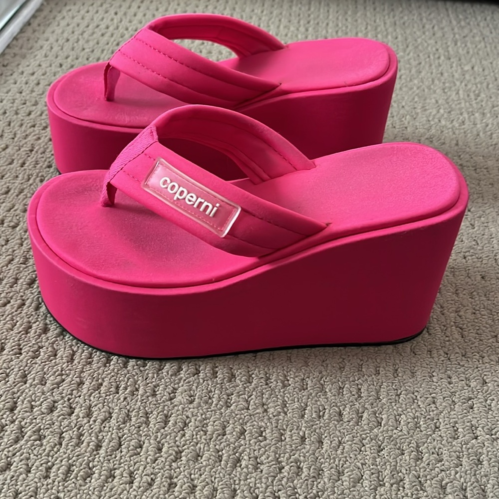 Coperni platform wedge sandals PINK